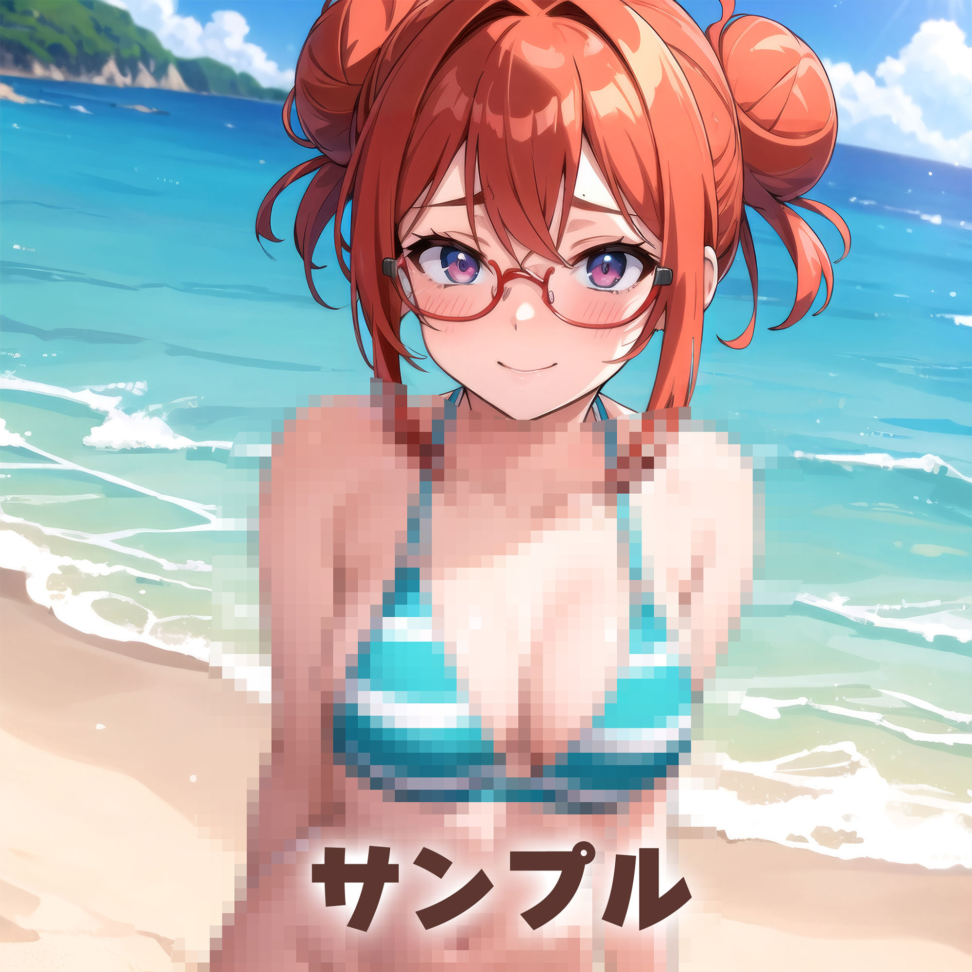 サンプル画像5:お団子メガネコスプレイヤー モレメちゃん 夏の思い出撮影会(ぽちくりふぁん) [d_446815]