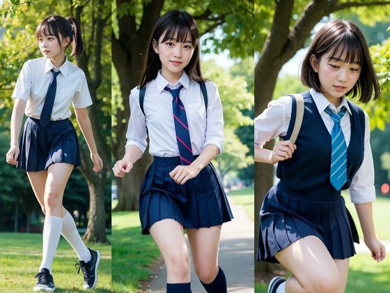 サンプル画像1:もれちゃう！女子校生放尿写真集(夢見る美女) [d_446876]