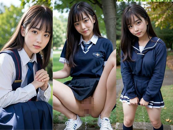 サンプル画像3:もれちゃう！女子校生放尿写真集(夢見る美女) [d_446876]