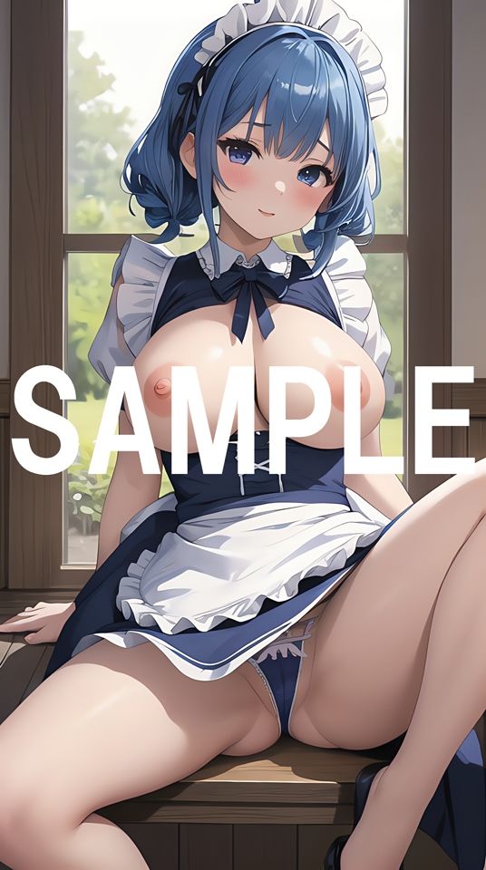 サンプル画像2:パンツ見せ娘！ メイド(練乳まみれ) [d_446976]