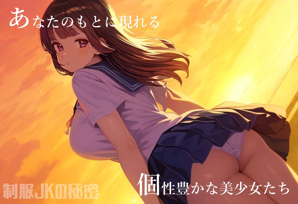 サンプル画像1:制服JKの秘密〜キミの精子、こってりしぼり取っちゃうぞ〜(青天の霹靂) [d_447028]