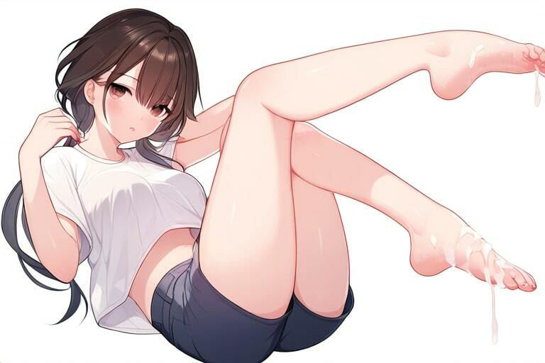 サンプル画像3:活発な女の子ほど性欲が強い〜悔しそうに足コキしてもらう〜(晴耕雨読) [d_447099]