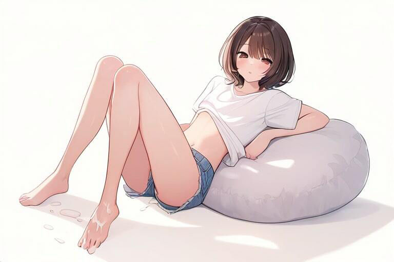 サンプル画像5:活発な女の子ほど性欲が強い〜悔しそうに足コキしてもらう〜(晴耕雨読) [d_447099]