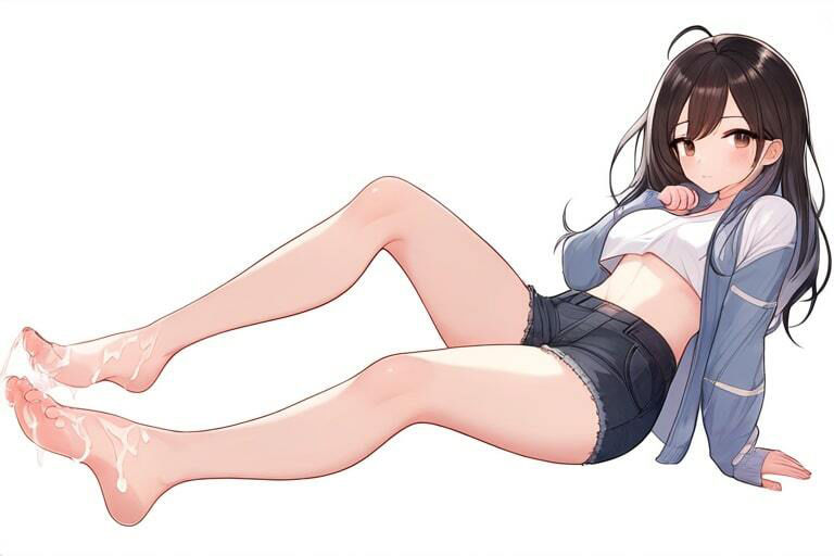 サンプル画像6:活発な女の子ほど性欲が強い〜悔しそうに足コキしてもらう〜(晴耕雨読) [d_447099]