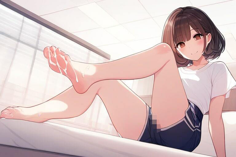クラスの同級生に懇願して足コキしてもらった〜性癖こわれちゃったね♪〜のサンプル画像 6