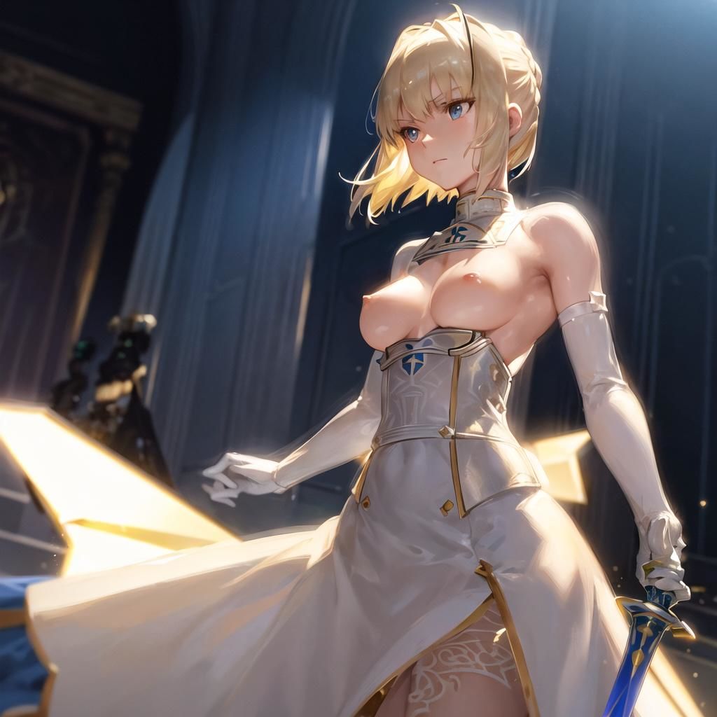 サンプル画像1:キャラフェチ 騎士王 パイズリ編(フェチ工房) [d_447138]