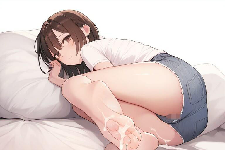 サンプル画像1:黒髪ショートカットの女子に足コキでいやがらせ〜泣くまで子種ぶっかけ〜(晴耕雨読) [d_447273]