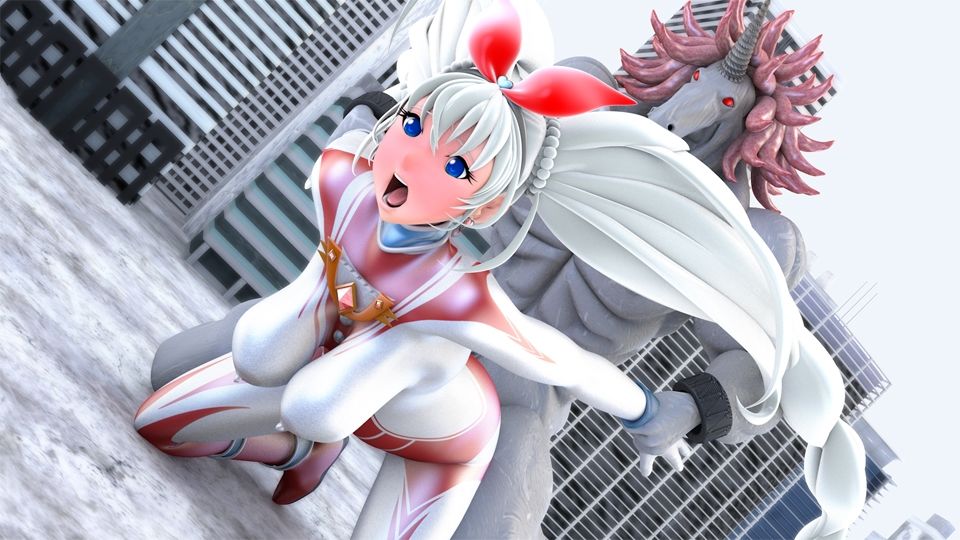 サンプル画像3:光の女神メロディナVSユニコーン星人(四次元少女ネオス) [d_447434]