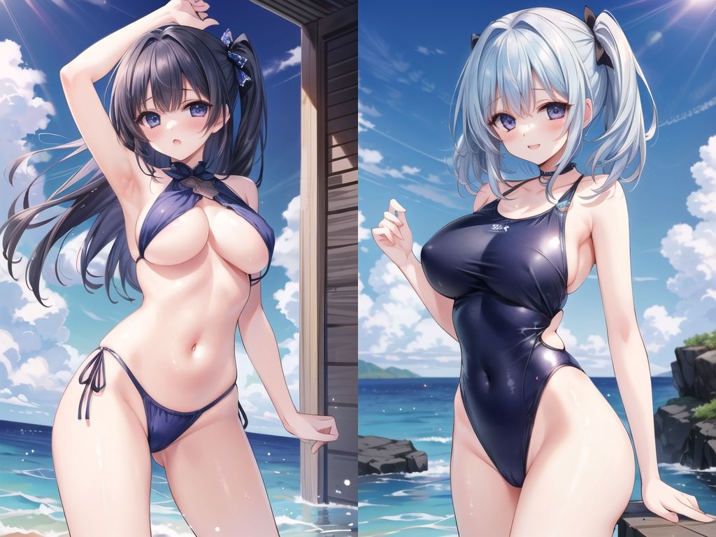 サンプル画像4:AI 水着少女 CG集(mugi) [d_447435]