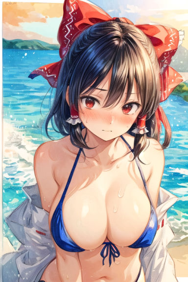 サンプル画像3:魔理沙は霊夢のえっちな写真を撮りたいようです。〜川編〜(ゆるふわ研究所) [d_447458]