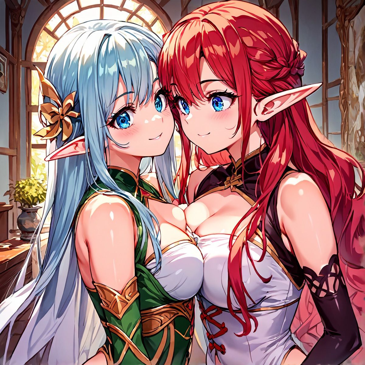 サンプル画像1:エルフだってイチャイチャしたい。百合編(バステトの館) [d_447467]