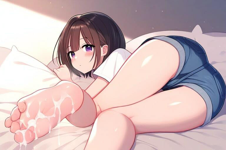 無口な女の子に頼み込んで踏んでもらう〜おじさんと足コキレッスン〜のサンプル画像 6