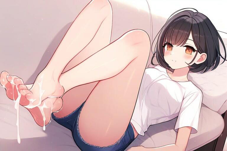 サンプル画像4:生意気な女の子に足蹴にされる〜メスの足コキで調教〜(晴耕雨読) [d_447633]