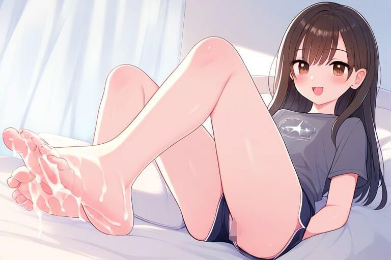 サンプル画像2:年下の女の子にふみふみしてもらう〜足コキで性奉仕〜(晴耕雨読) [d_447635]