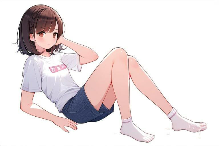 サンプル画像1:舌たらずな女の子で足コキ〜身体にぶっかけ〜(晴耕雨読) [d_447648]