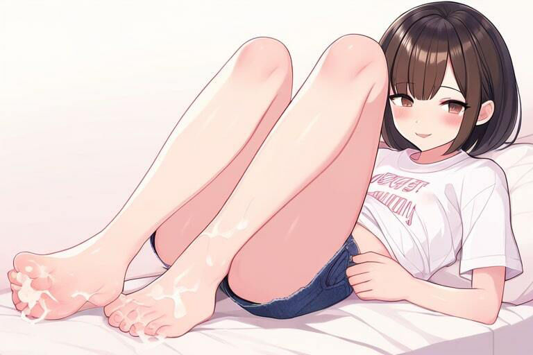 Sっ気のある女の子に足コキ〜全身にぶっかけまくる〜のサンプル画像 6