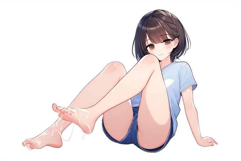 サンプル画像6:ツインテ幼馴染でぶっかけ〜ほどよく日焼けした素足〜(晴耕雨読) [d_447734]