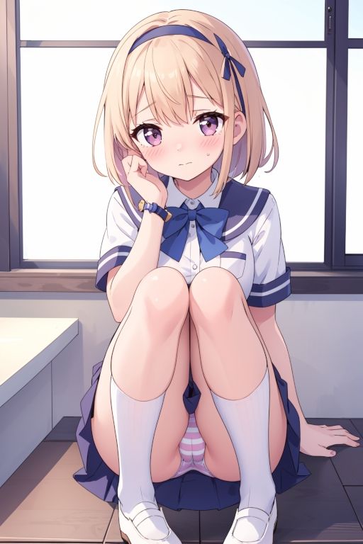 サンプル画像3:貧乳美少女画集No.022 制服スカートたくし上げ・パンチラ 113枚(愛のA工房) [d_447798]