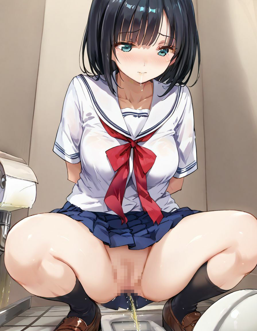 サンプル画像1:学校のトイレで女子校生の放尿を盗撮してみたwww(パンケイクス) [d_447803]