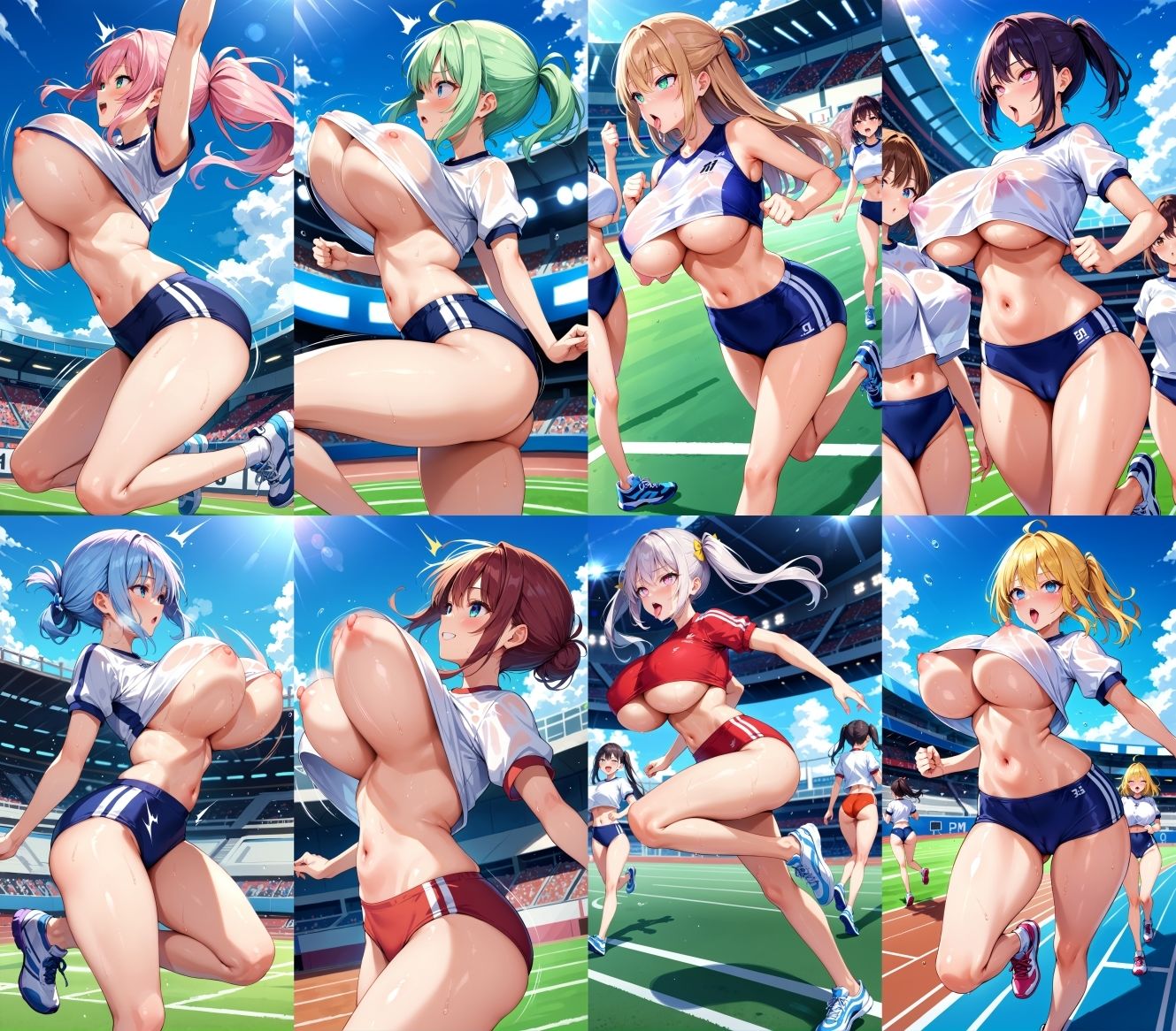 サンプル画像5:私立爆乳いいなり女学院〜校則でみんな思い通りの淫乱女〜 Vol.2 体操服は乳出しブルマとする(アヘ顔好き集まれ！！ぬき処・朱作) [d_447932]