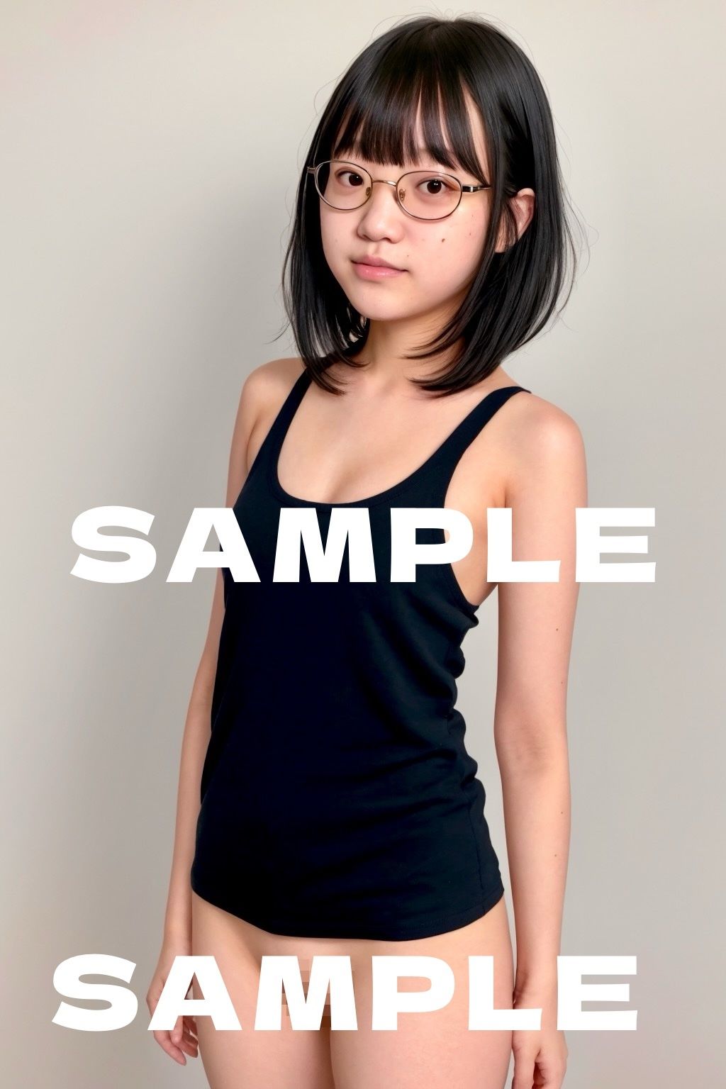 サンプル画像4:AI眼鏡女子 セクシー画像コレクション 第2集(妄想Tech工房) [d_447957]