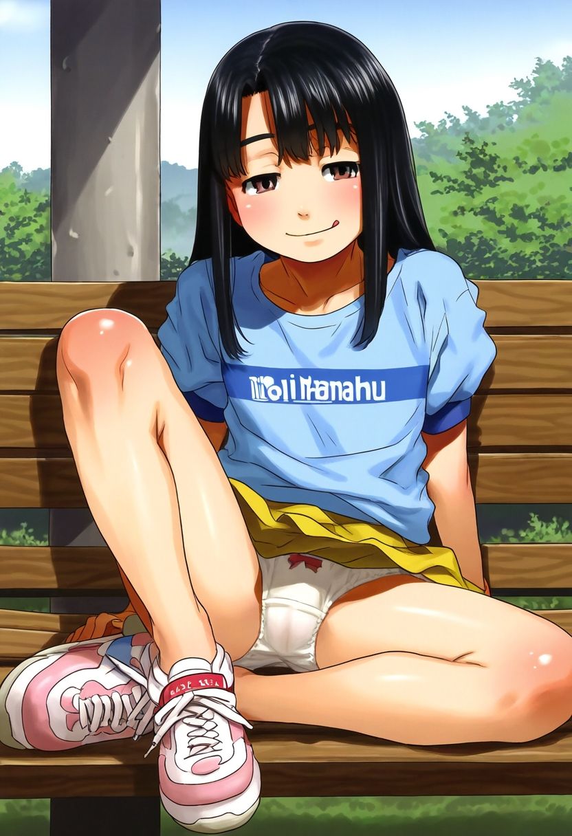 サンプル画像4:どこ見てるの？おじさん？(望欲　AI作品) [d_447960]