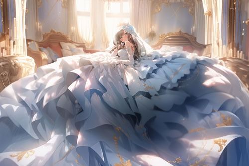 サンプル画像2:ドレス美少女30 スカートが大きくてフワフワする…(Dresscco) [d_448019]