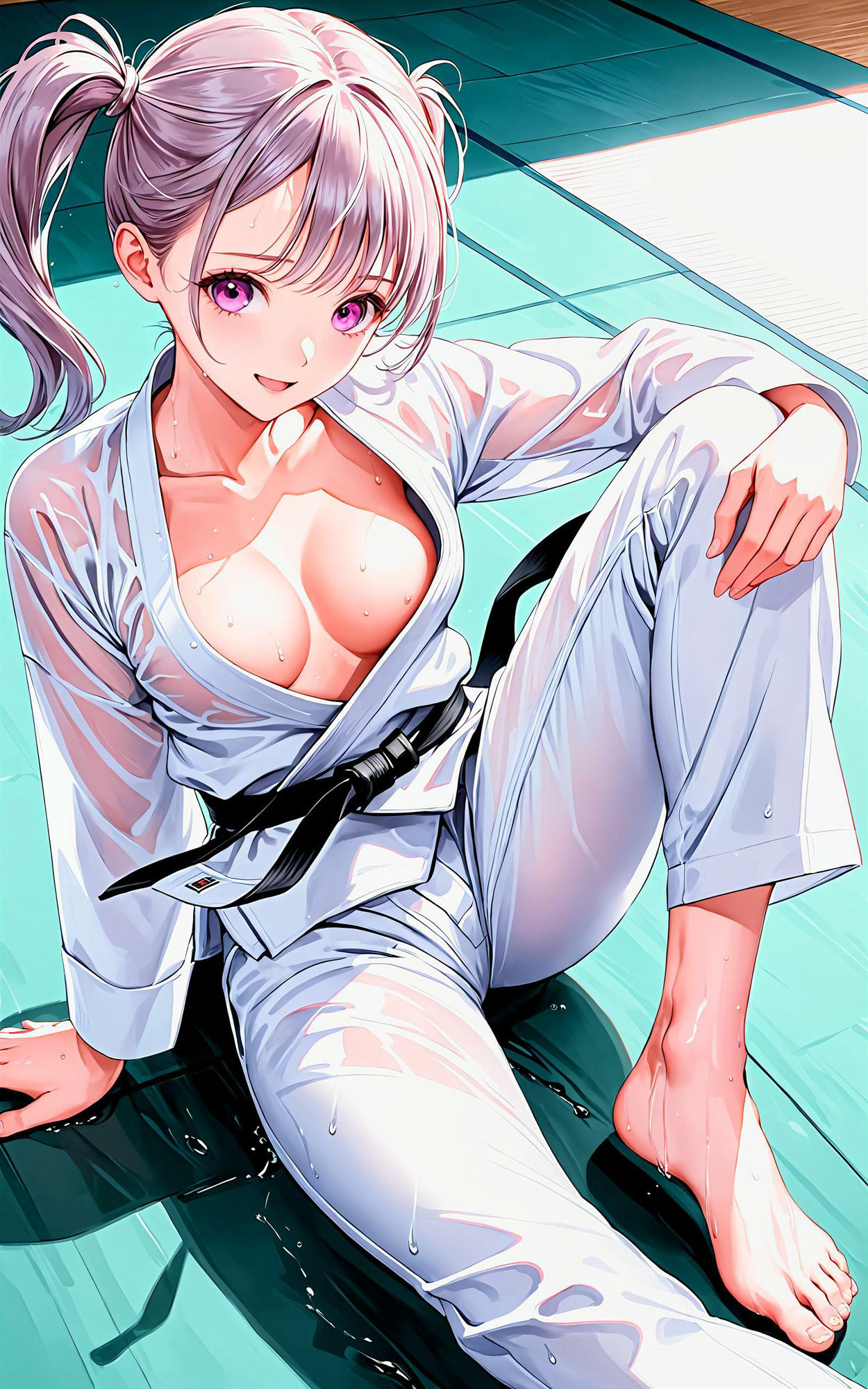 サンプル画像1:エチエチ柔道部 柔道部エースの寝技で締め落とされたい件！ vol.2(BETA) [d_448054]