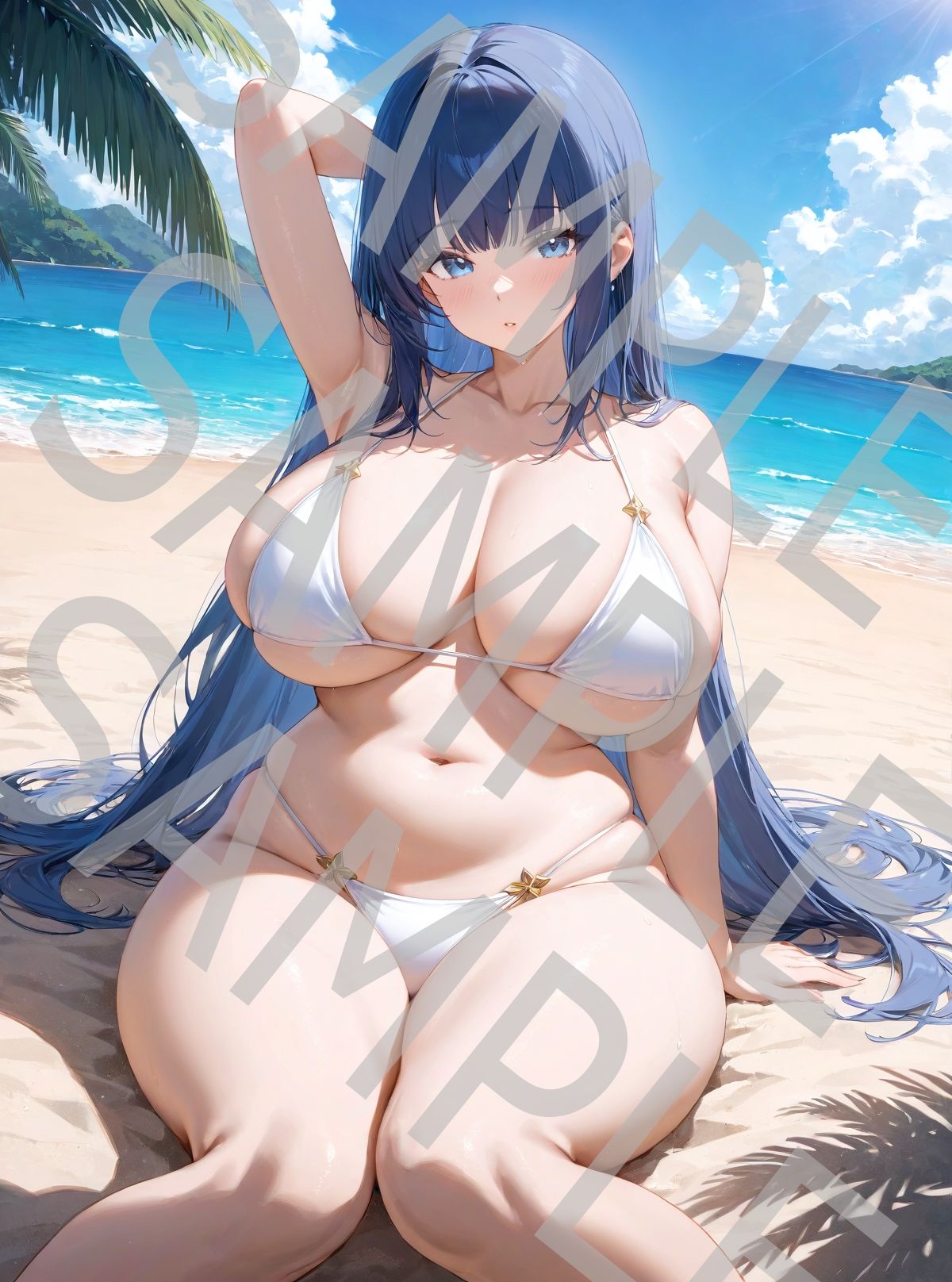 サンプル画像5:【高精細、高画質】水着美女 AIイラスト集 全100枚(アラレ) [d_448070]