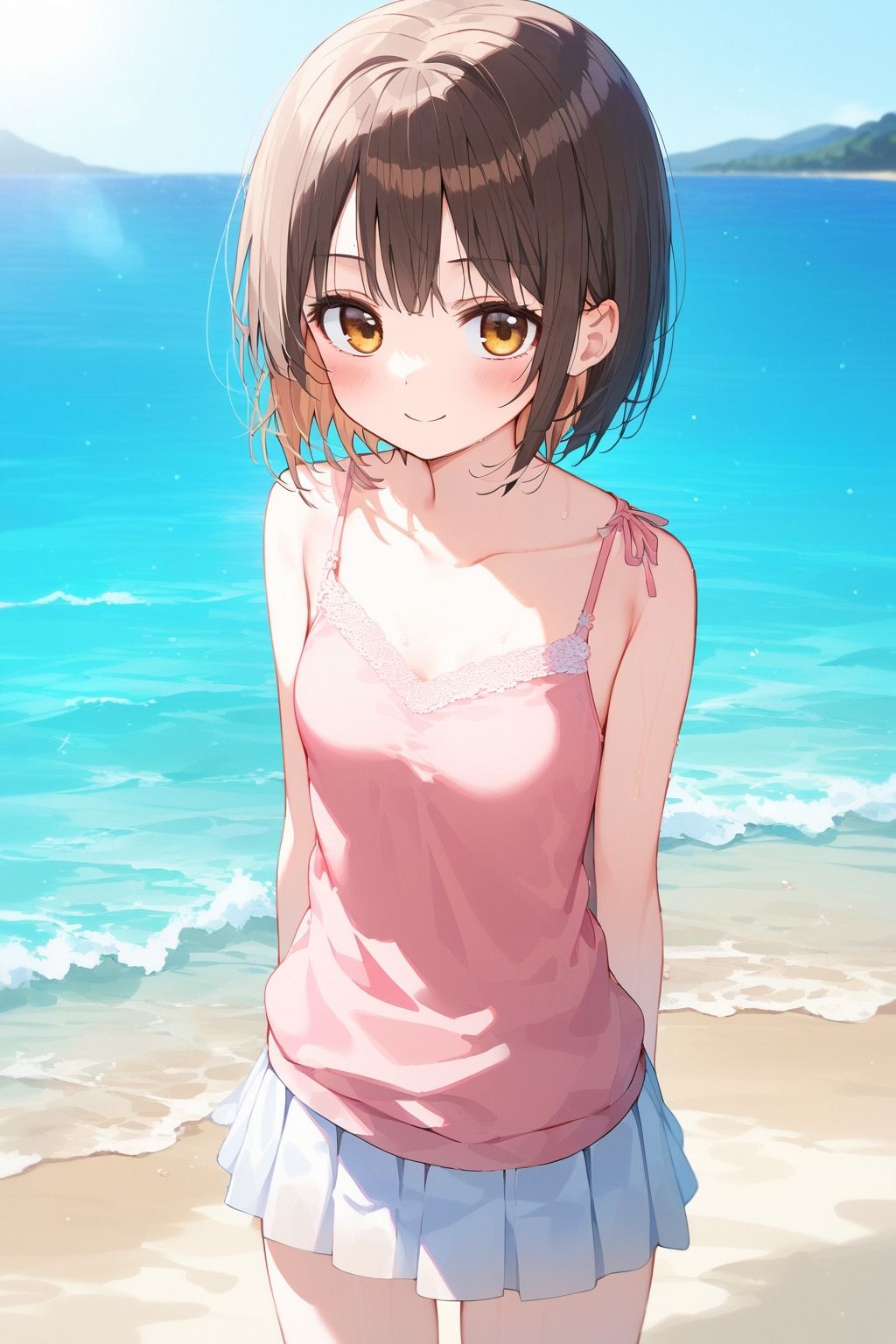 サンプル画像1:妹とビーチで中出しS●X 1（恥ずかしがり妹編）(FY工房) [d_448298]