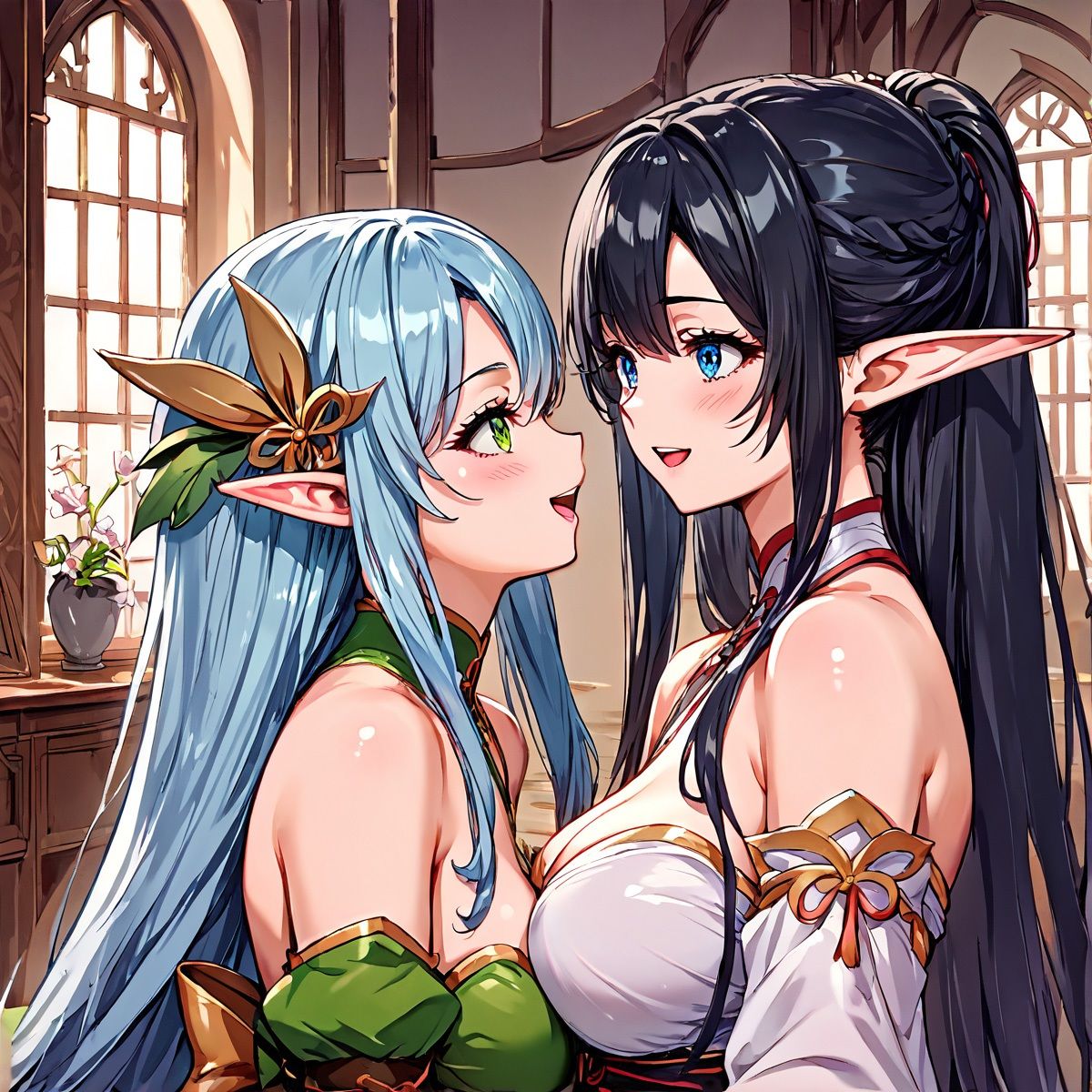 サンプル画像1:エルフだってイチャイチャしたい。百合編2(バステトの館) [d_448304]