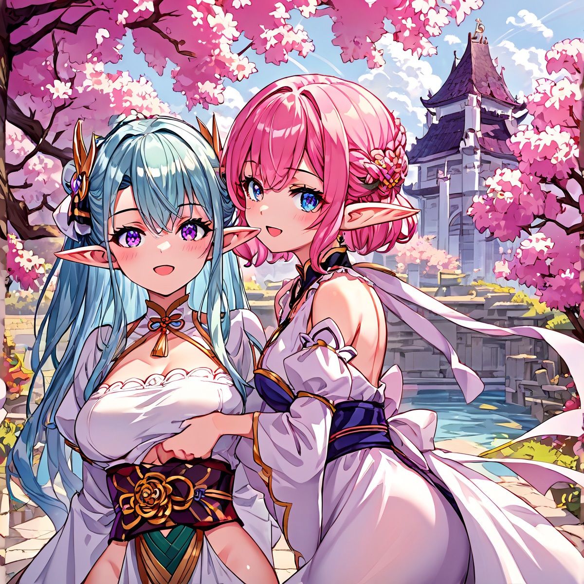 サンプル画像2:エルフだってイチャイチャしたい。百合編2(バステトの館) [d_448304]