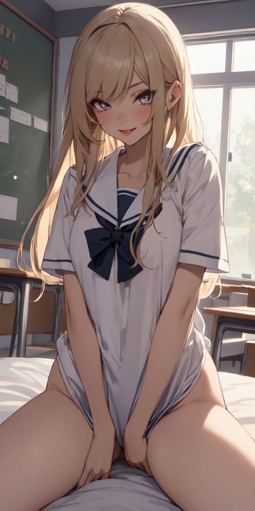 サンプル画像1:【187枚】金髪セーラー美少女のすじまんと中出し(紺色ドリーム) [d_448396]