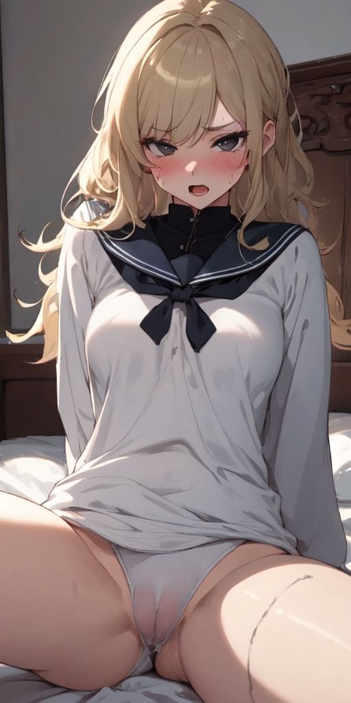 サンプル画像2:【187枚】金髪セーラー美少女のすじまんと中出し(紺色ドリーム) [d_448396]