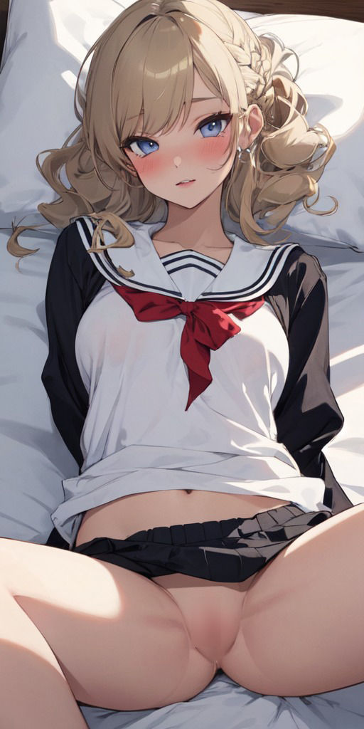 サンプル画像5:【187枚】金髪セーラー美少女のすじまんと中出し(紺色ドリーム) [d_448396]