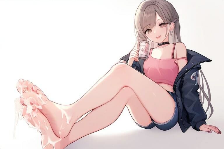 サンプル画像2:地雷系彼女と朝チュン〜寝落ちするまで足コキ〜(晴耕雨読) [d_448696]