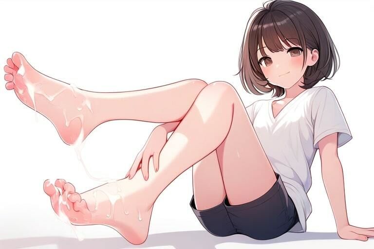 サンプル画像4:地雷系彼女と朝チュン〜寝落ちするまで足コキ〜(晴耕雨読) [d_448696]