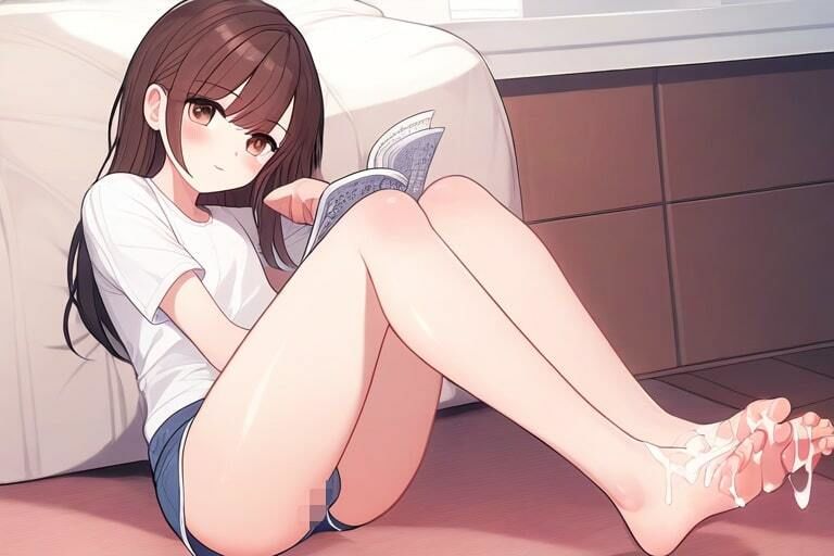 サンプル画像6:地雷系彼女と朝チュン〜寝落ちするまで足コキ〜(晴耕雨読) [d_448696]