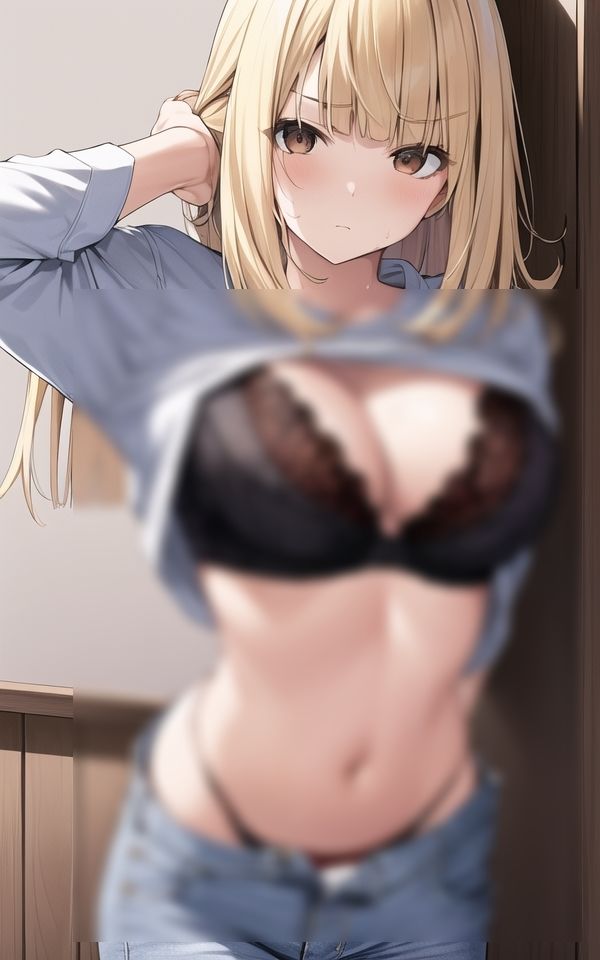 サンプル画像1:友達のお姉ちゃんの着替えを見ちゃった(妄想ベジタリアン) [d_448728]