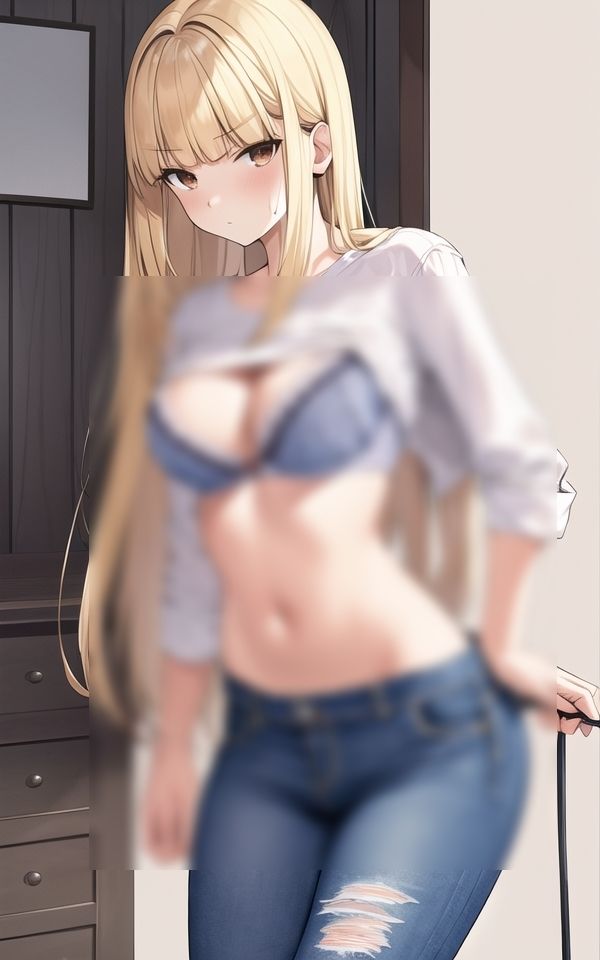 サンプル画像4:友達のお姉ちゃんの着替えを見ちゃった(妄想ベジタリアン) [d_448728]