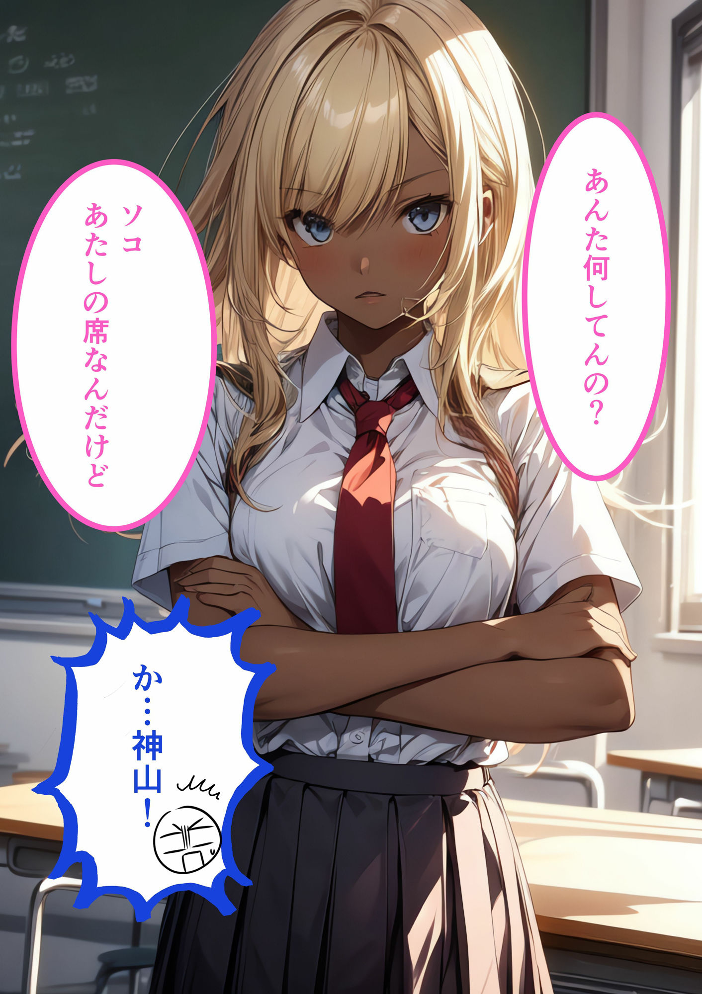 サンプル画像4:同級生ギャルにオナニーを見られた件(ねこまた) [d_448868]