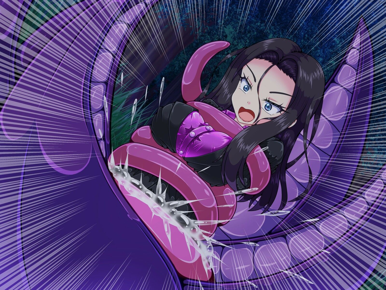 サンプル画像2:異形の帰り道 〜深夜に巨乳OLがバケモノに襲われ、丸呑み〜(八本木ヒルズ) [d_448921]