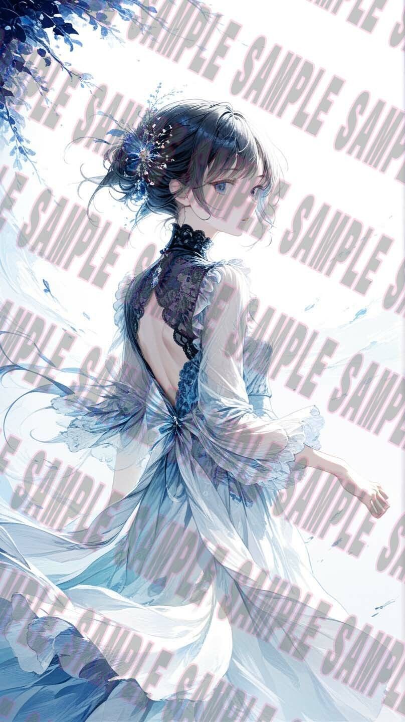 サンプル画像1:感動 AIアート 美女 絵画集 藍風 vol 1(AIDA) [d_448997]