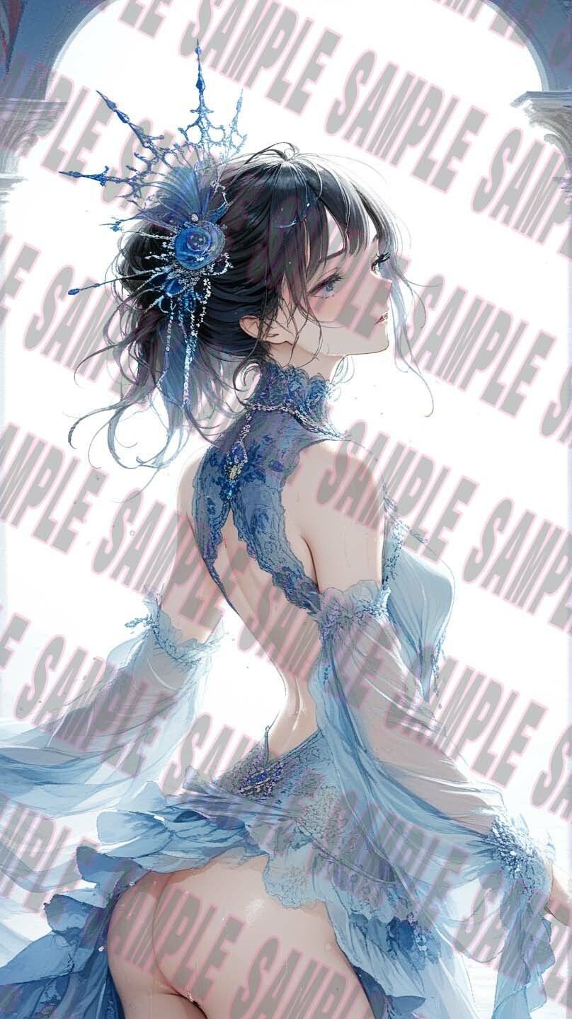 サンプル画像4:感動 AIアート 美女 絵画集 藍風 vol 1(AIDA) [d_448997]