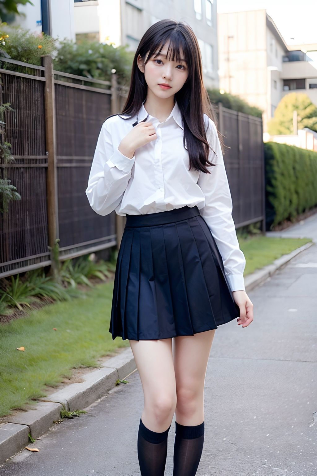 サンプル画像1:野外露出女子校生(ひら) [d_449153]