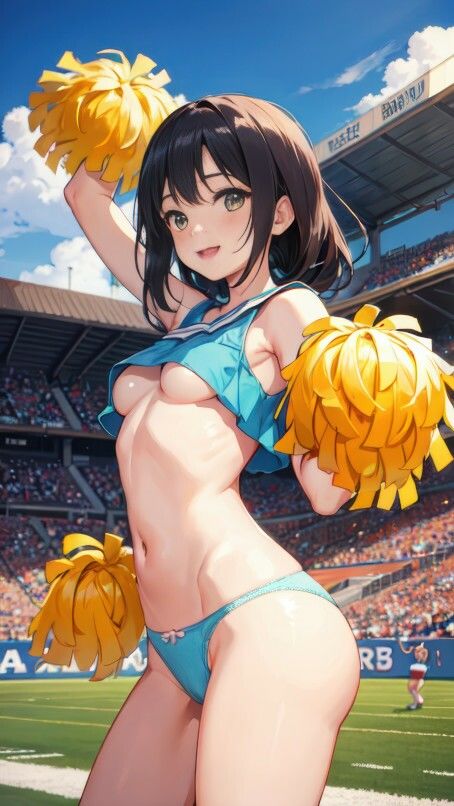 サンプル画像2:AI生成セクシーチアリーダーイラスト集 Vol.1(美伝プロジェクト) [d_449222]