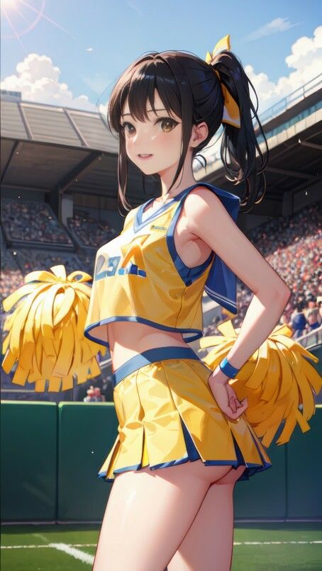 サンプル画像3:AI生成セクシーチアリーダーイラスト集 Vol.1(美伝プロジェクト) [d_449222]