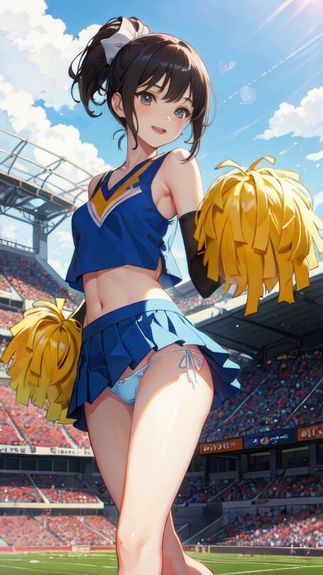 サンプル画像4:AI生成セクシーチアリーダーイラスト集 Vol.1(美伝プロジェクト) [d_449222]