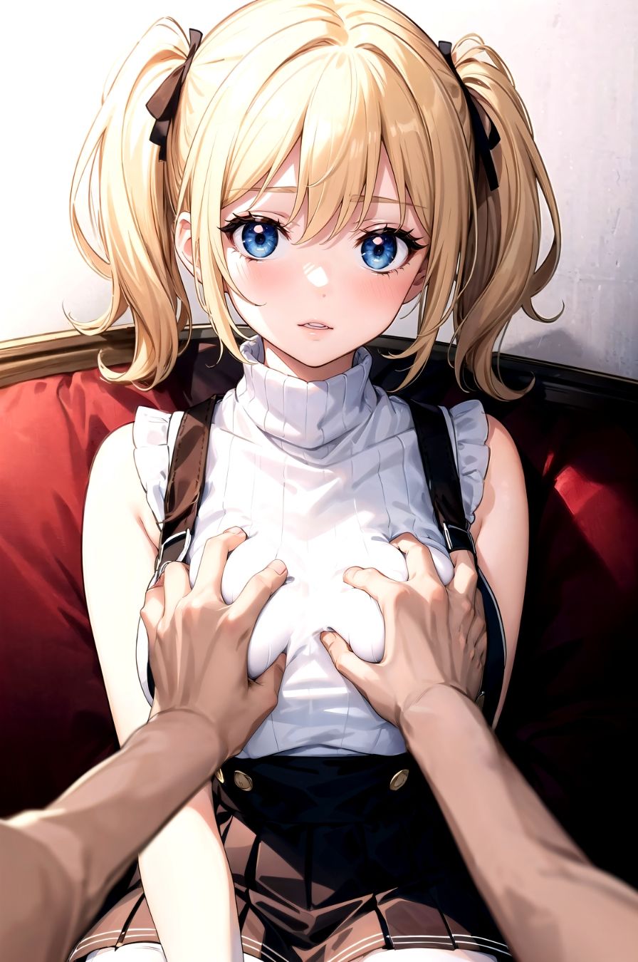 サンプル画像3:金髪ツインちゃんとお家でイチャラブSEX(aru’s art studio) [d_449450]