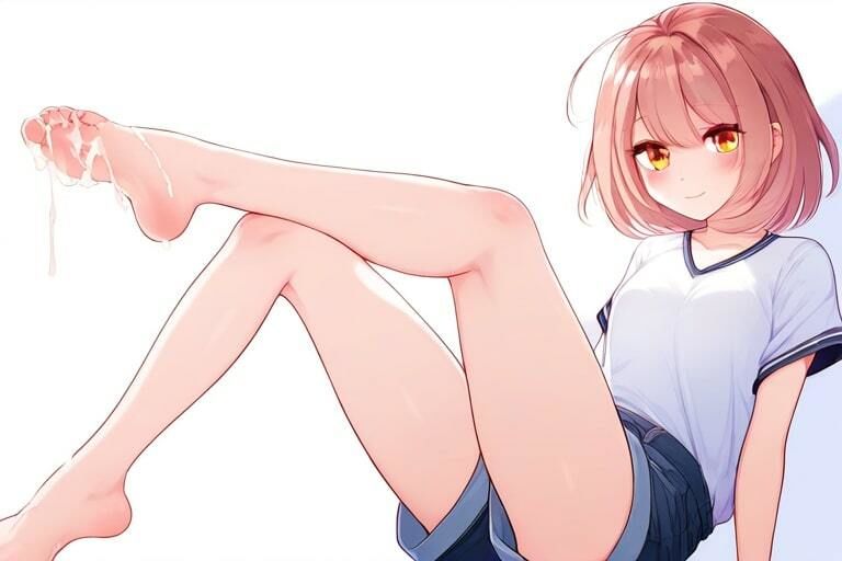 サンプル画像1:ツーサイドアップな女の子の足〜枯れるまでぶっかけまくる〜(晴耕雨読) [d_449544]